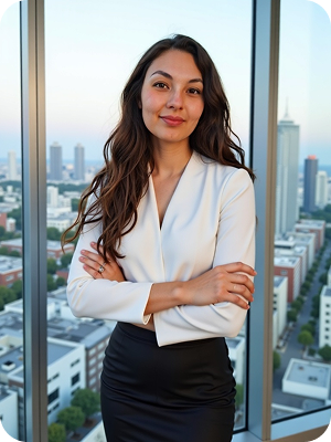 Professional AI-generated headshot example from Sleek & Chic collection showing fashion-forward personal branding photos - sample 2